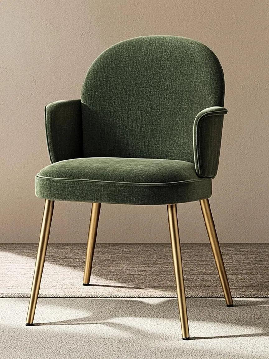 Velvet Accent Armchair