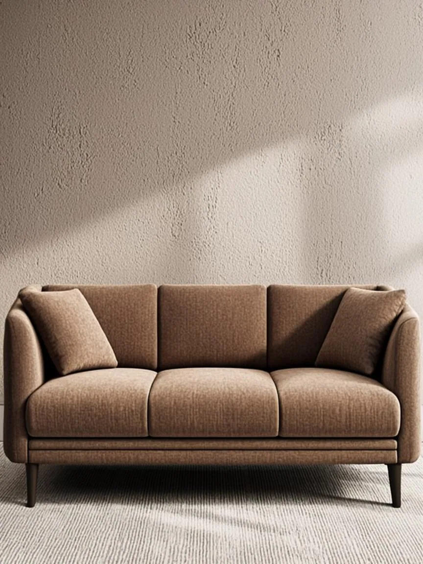 Modern Caramel Fabric Sofa